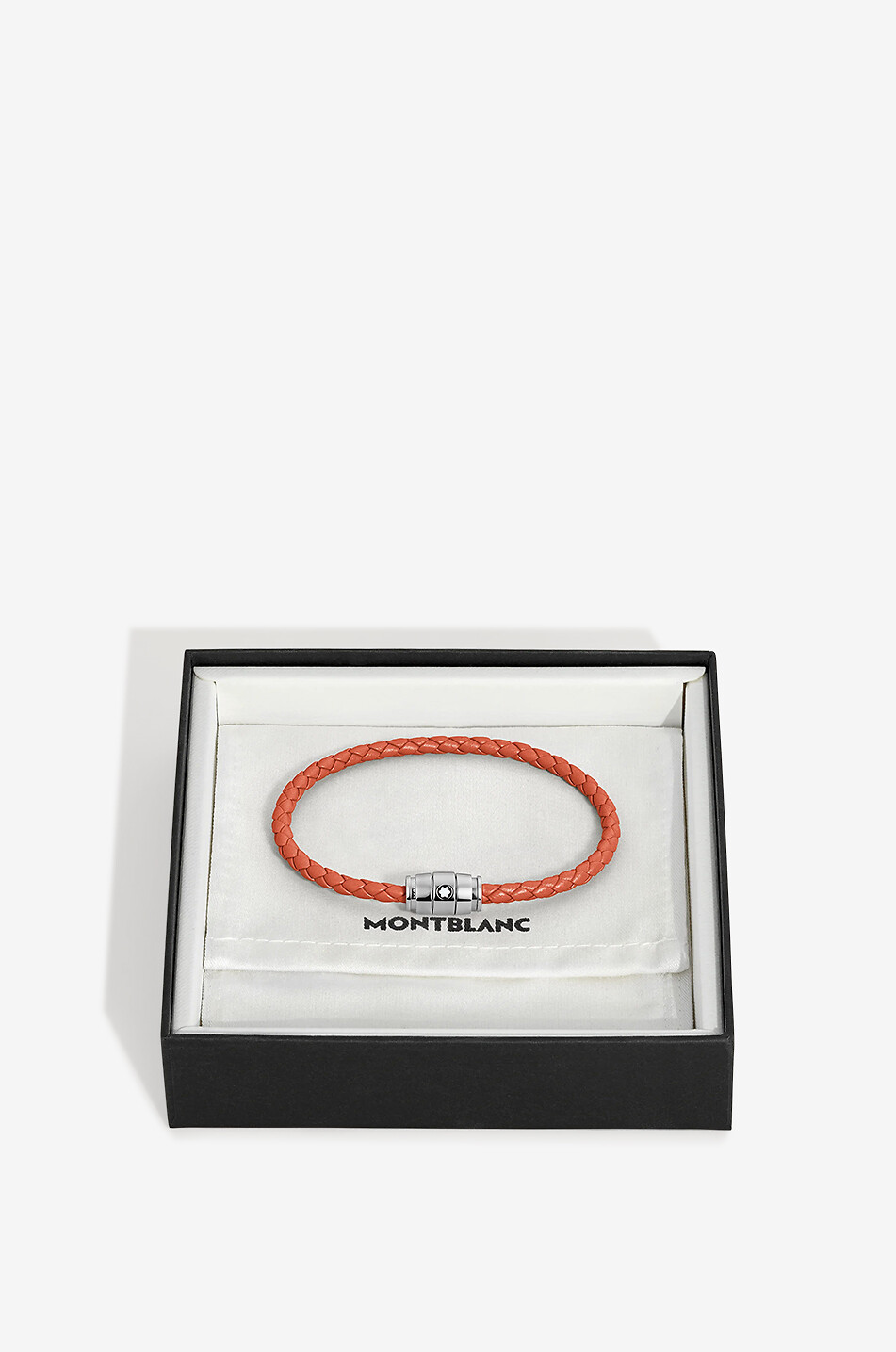 MONTBLANC Glattleder-Flechtarmband 3 Rings Cayenne - 60 Herren ROT 3
