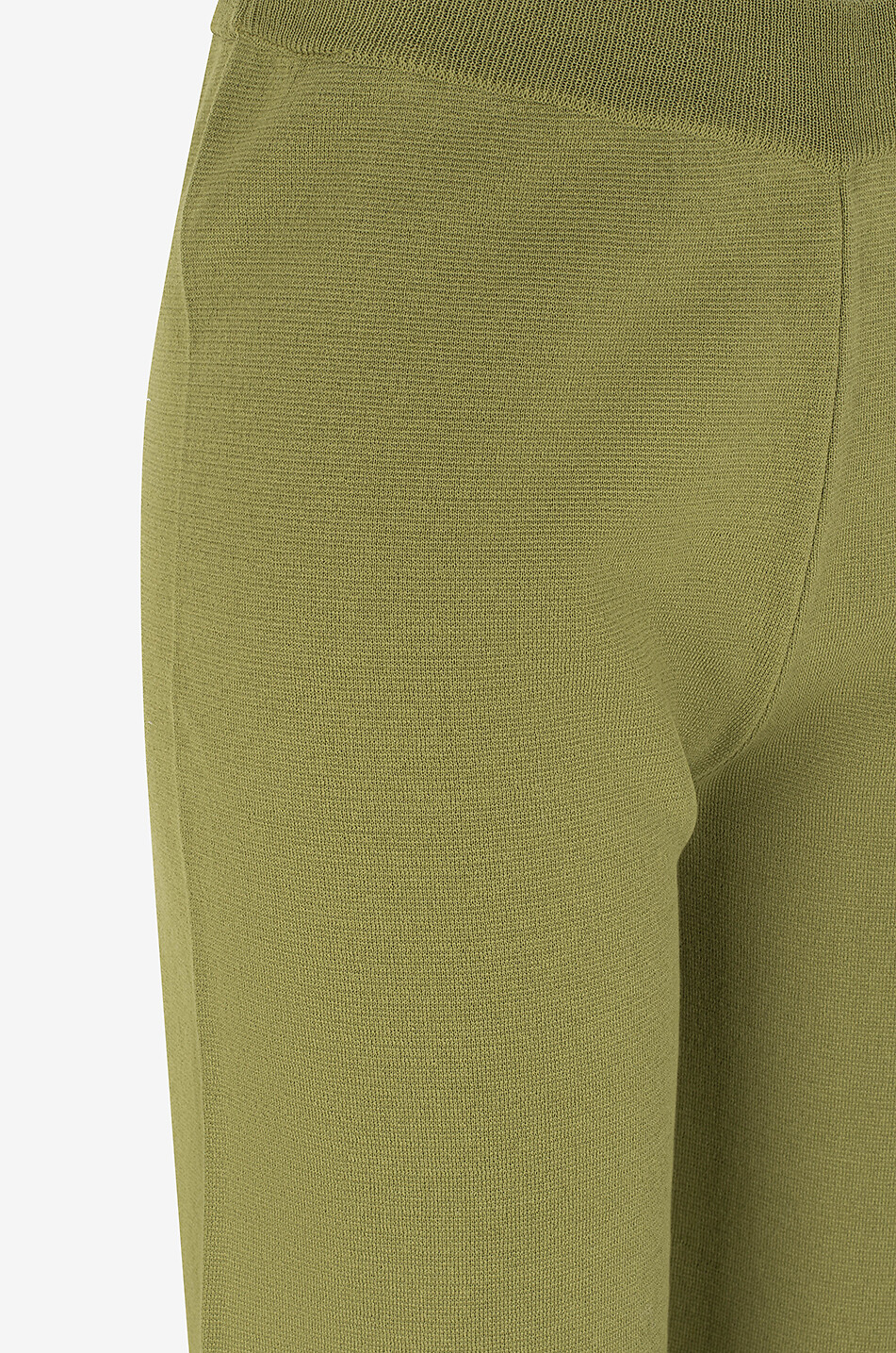 BALZAC PARIS Pantalon en maille à chevilles volantées Léon Femme VERT 6