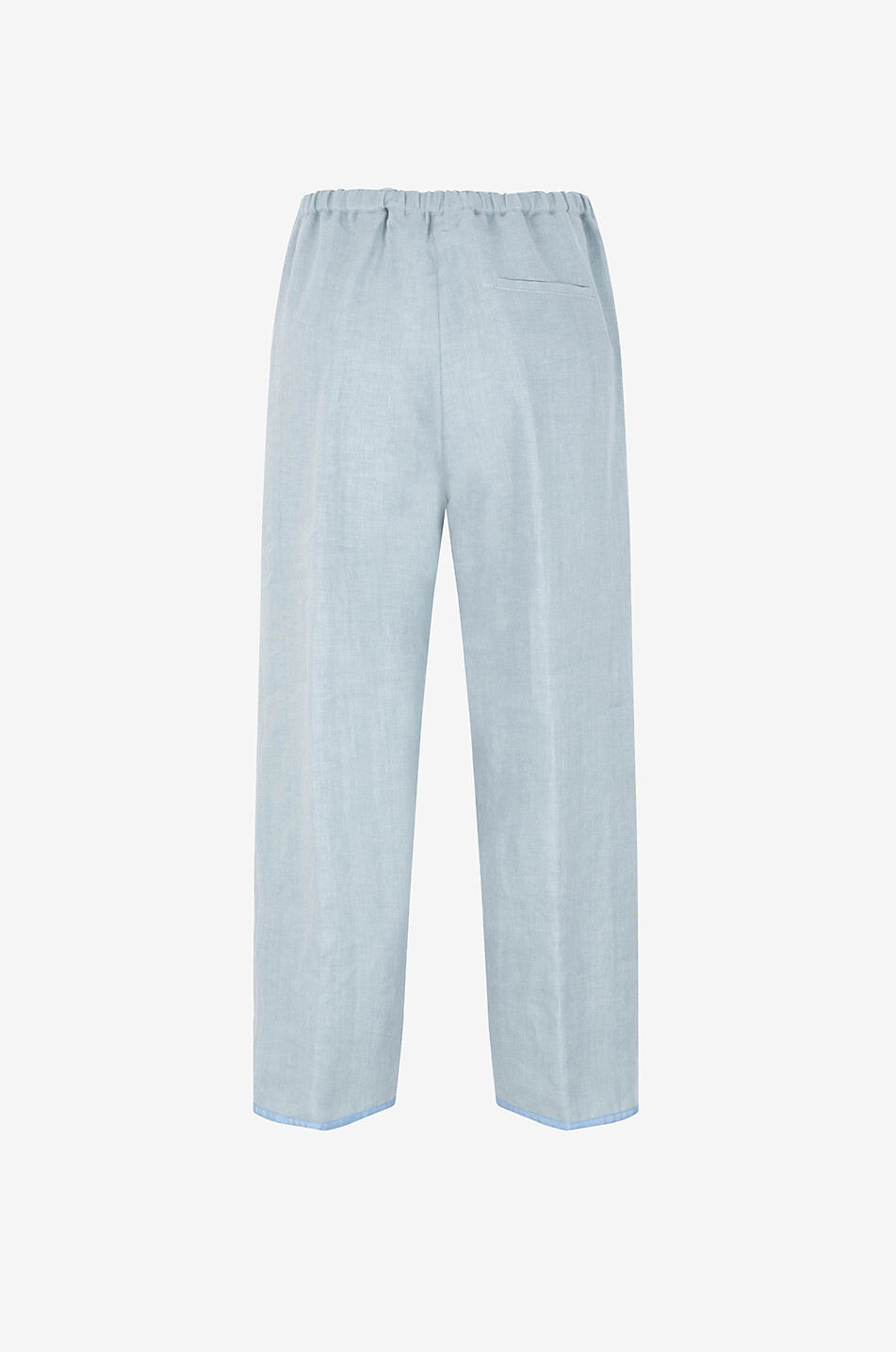FORTE FORTE Oniric Blossom linen straight leg trousers Women LIGHT BLUE 2