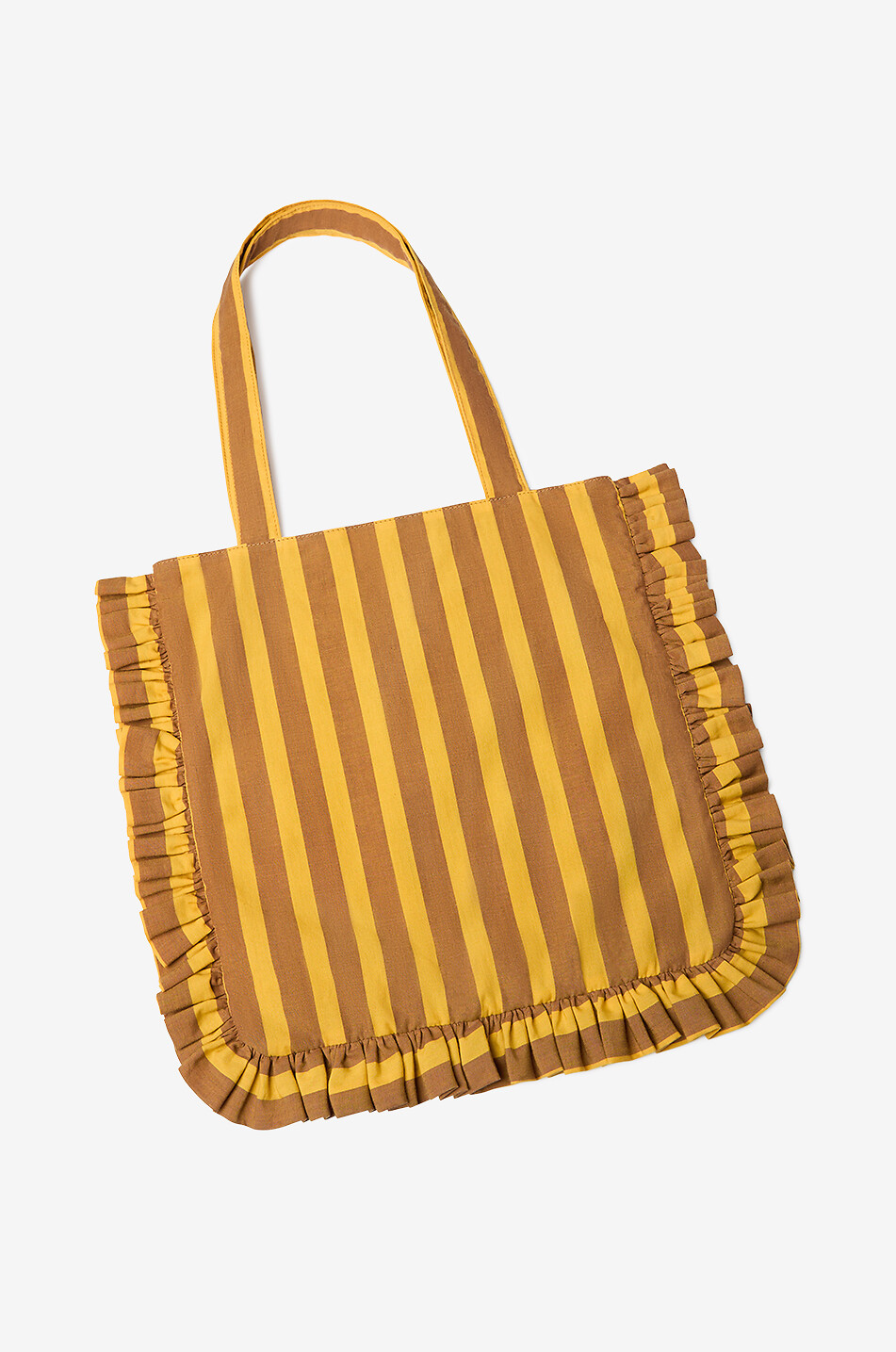 LOEFFLER RANDALL Justine striped cotton tote bag Women DARK YELLOW 5