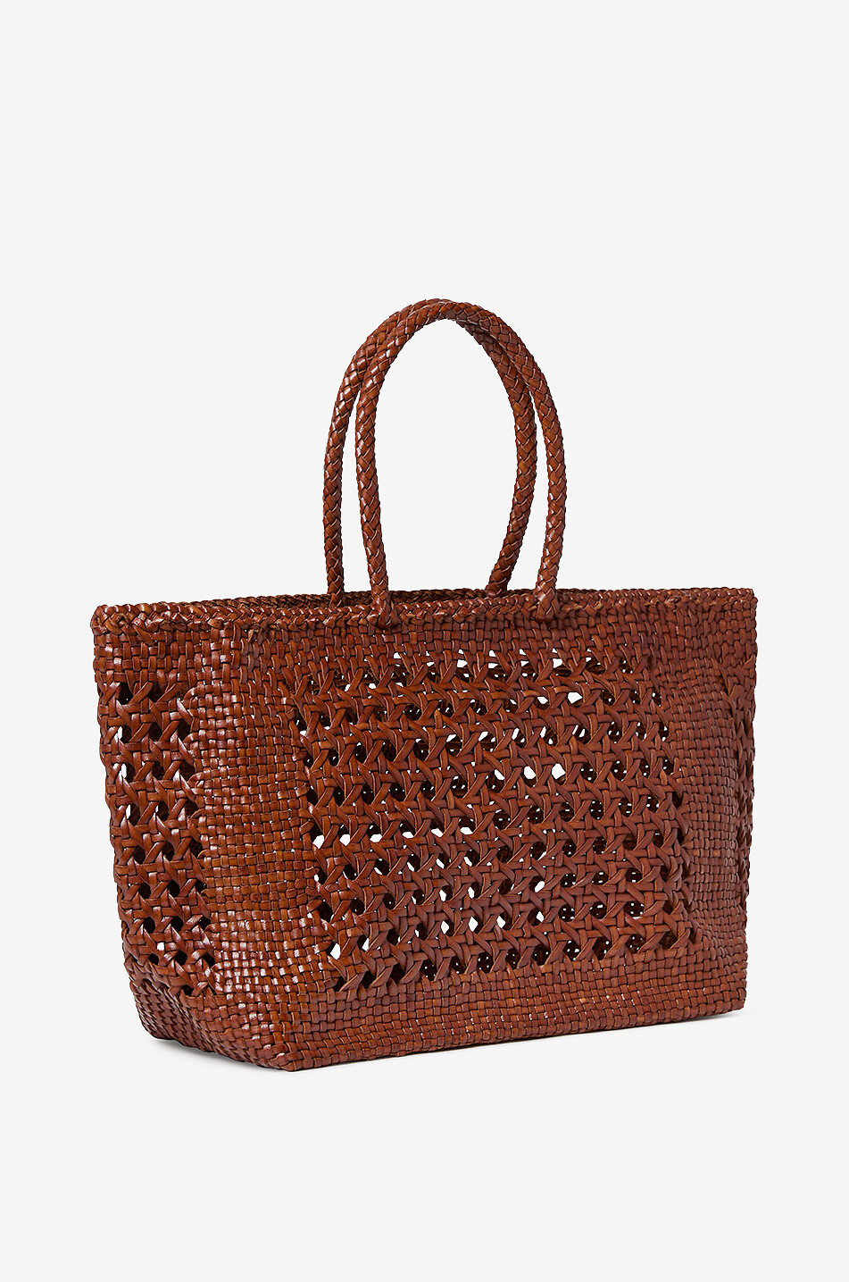 LOEFFLER RANDALL Luftig geflochtener Bast-Shopper Klara Damen DUNKELBRAUN 2