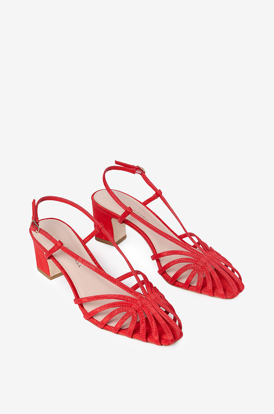 LOEFFLER RANDALL Sandales à talon en viscose Priscilla Femme ROUGE 4