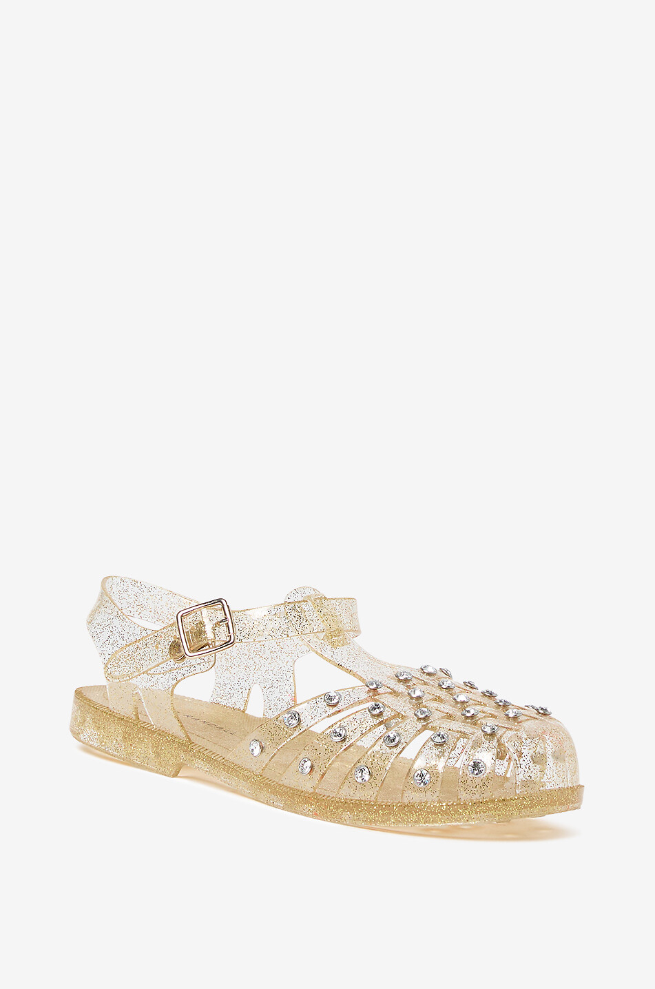 LOEFFLER RANDALL Sandales meduse à strass Rhys Femme Incolore 1