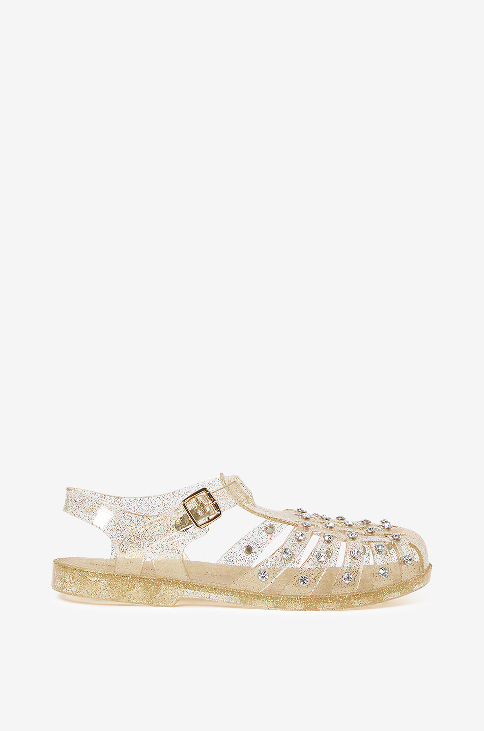 LOEFFLER RANDALL Sandales meduse à strass Rhys Femme Incolore 2