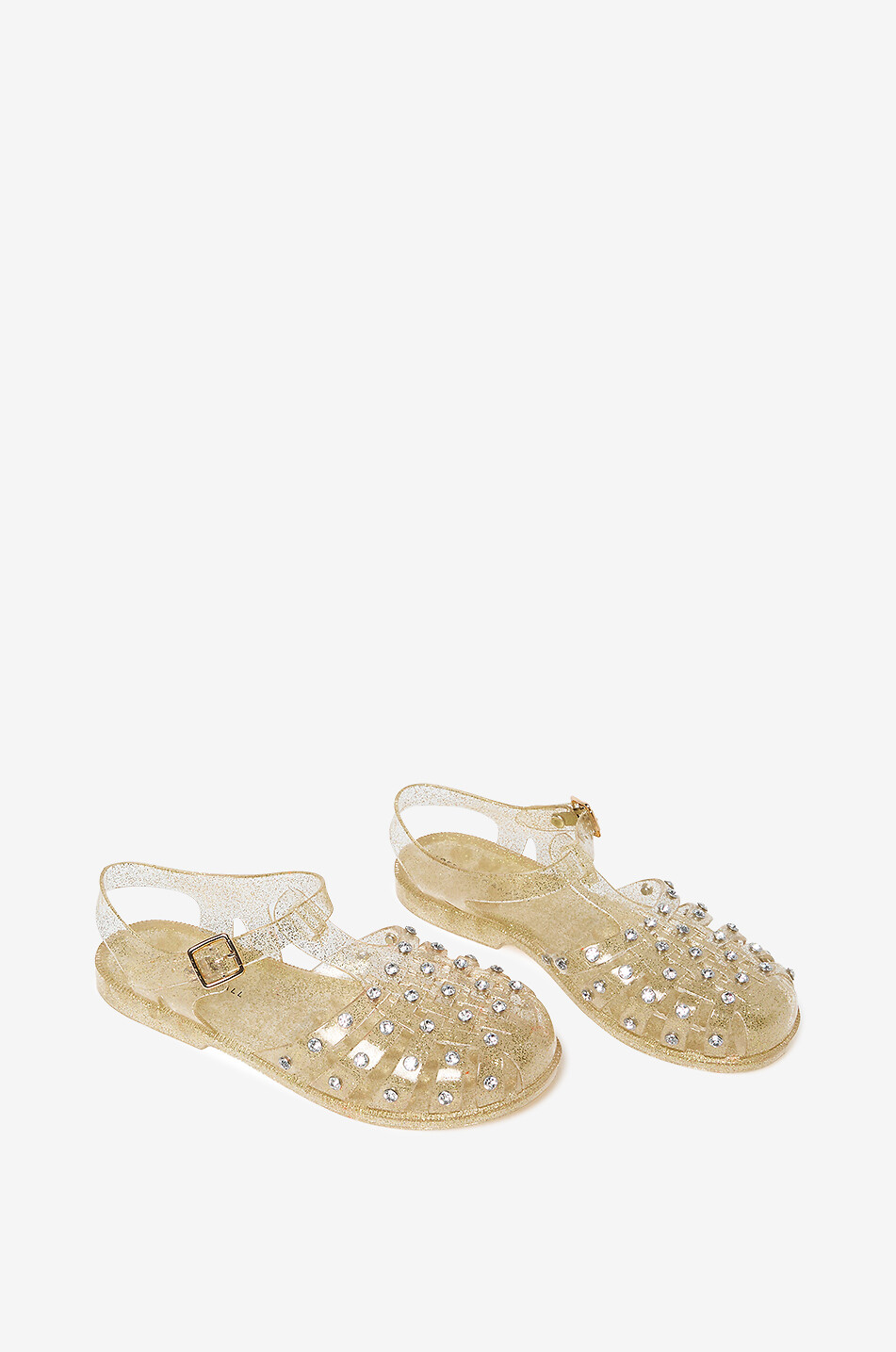 LOEFFLER RANDALL Sandales meduse à strass Rhys Femme Incolore 4