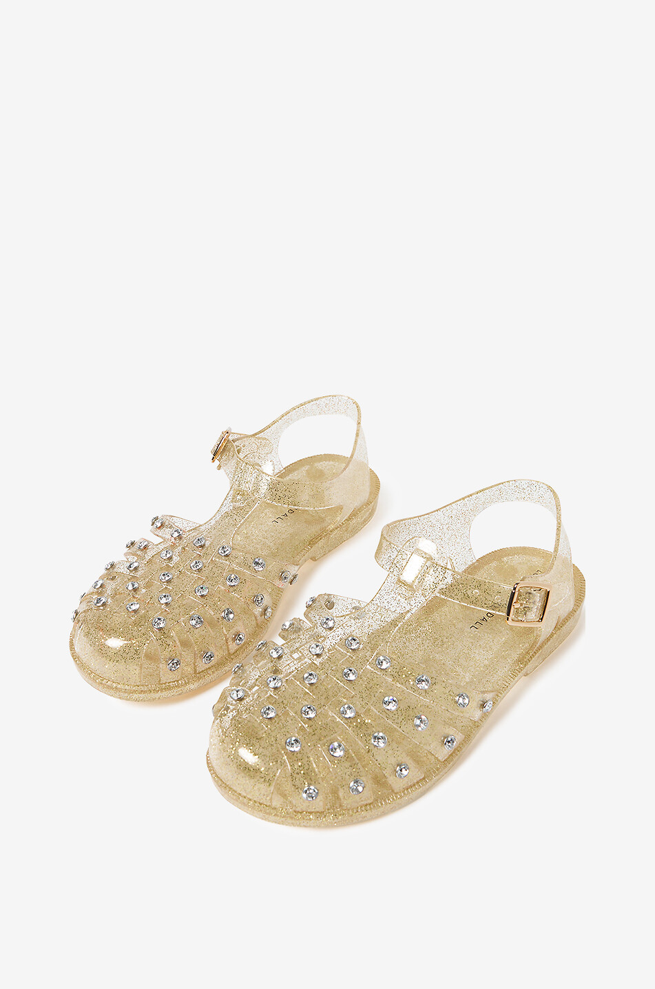LOEFFLER RANDALL Sandales meduse à strass Rhys Femme Incolore 5