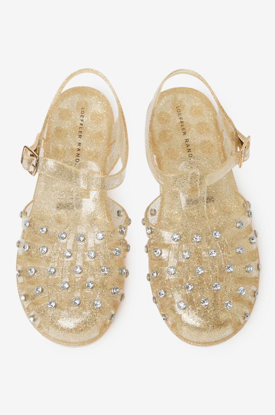 LOEFFLER RANDALL Sandales meduse à strass Rhys Femme Incolore 6