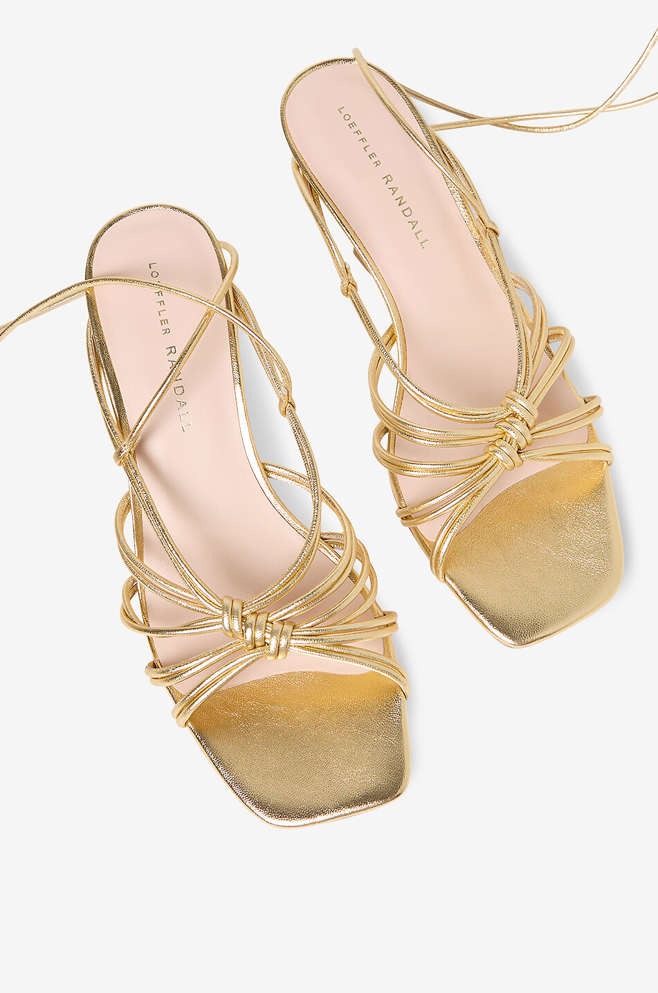 LOEFFLER RANDALL Sandalen mit Absatz aus Metallic-Leder Vivienne Damen GOLDEN 4