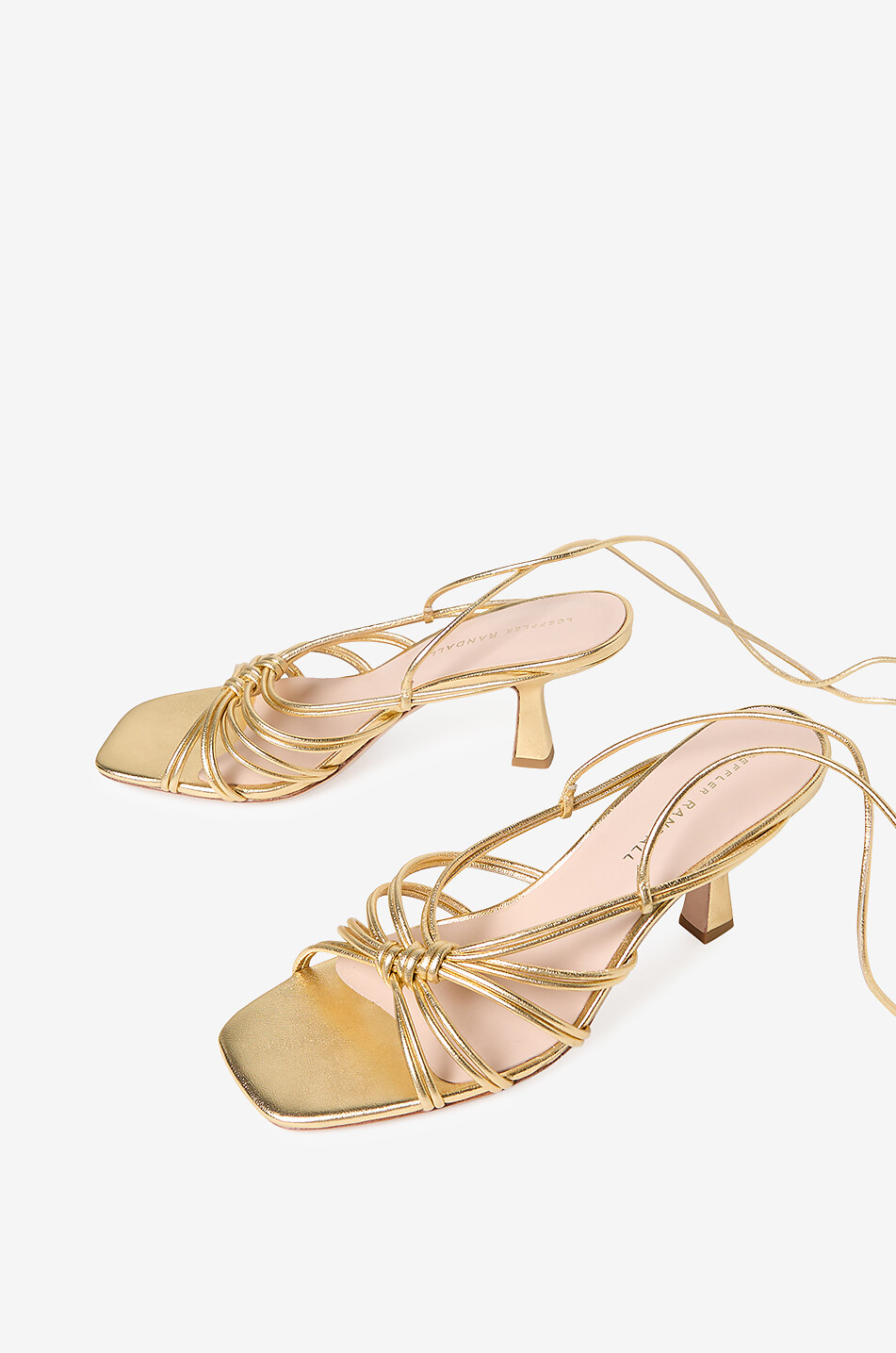 LOEFFLER RANDALL Sandalen mit Absatz aus Metallic-Leder Vivienne Damen GOLDEN 6