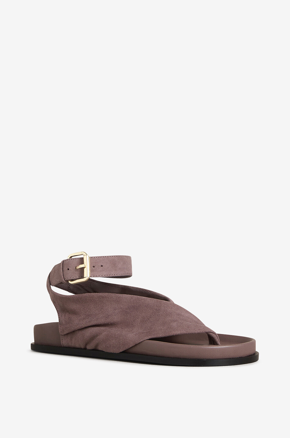 A.EMERY Flache Wildledersandalen The Mantei Damen BRAUN 1