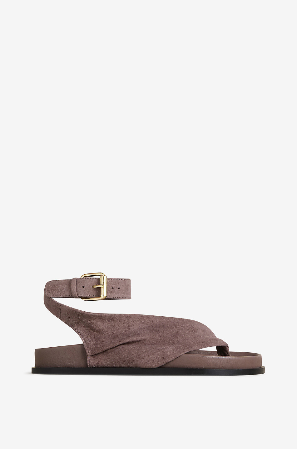 A.EMERY Flache Wildledersandalen The Mantei Damen BRAUN 2