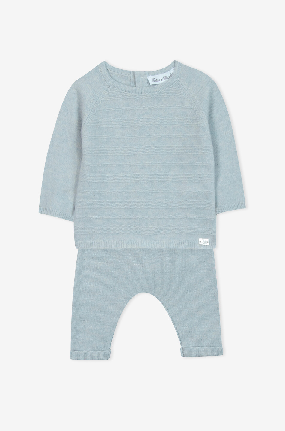 TARTINE ET CHOCOLAT Ensemble pull et pantalon bébé Bébé BLEU CLAIR 1