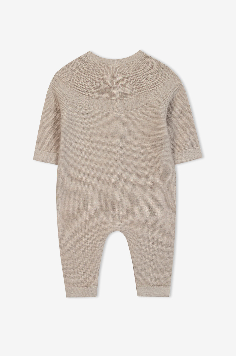 TARTINE ET CHOCOLAT Garter stitch baby overall with sheep Baby LIGHT BROWN 2