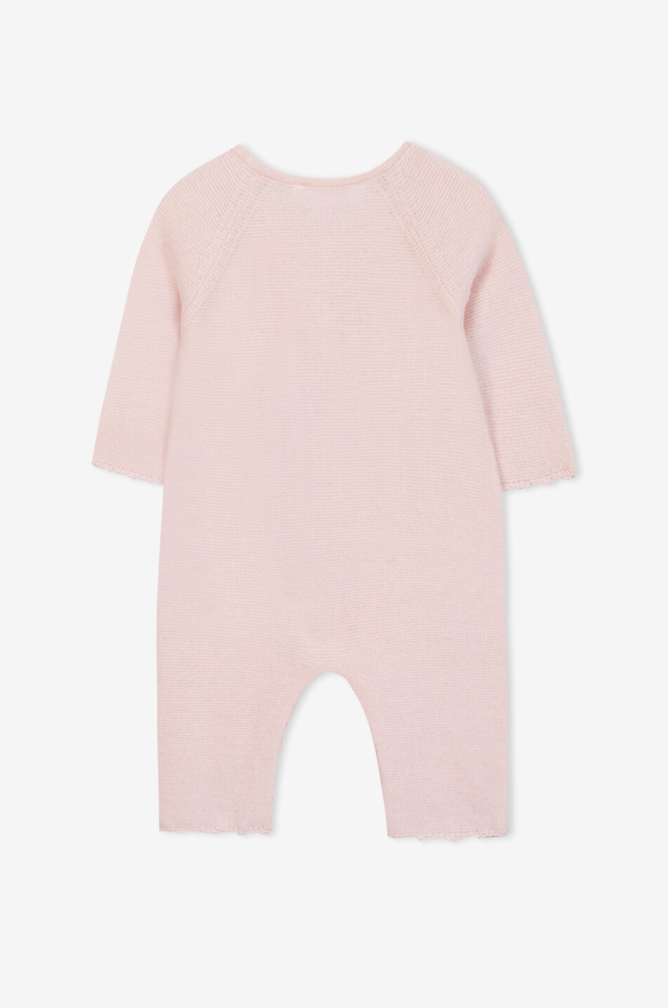 TARTINE ET CHOCOLAT Flower-embroidered knit baby jumpsuit Baby LIGHT PINK 2
