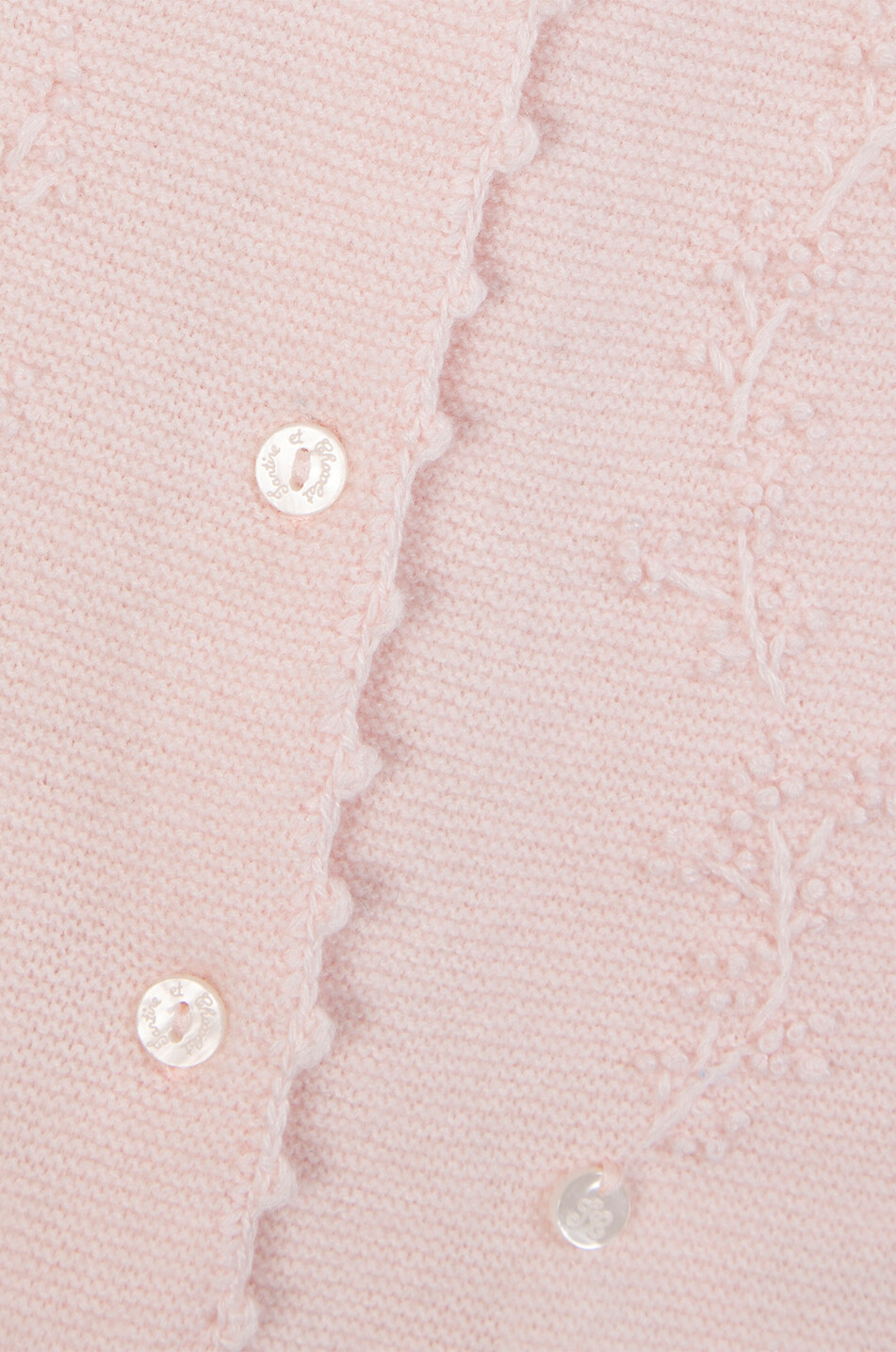 TARTINE ET CHOCOLAT Flower-embroidered knit baby jumpsuit Baby LIGHT PINK 3