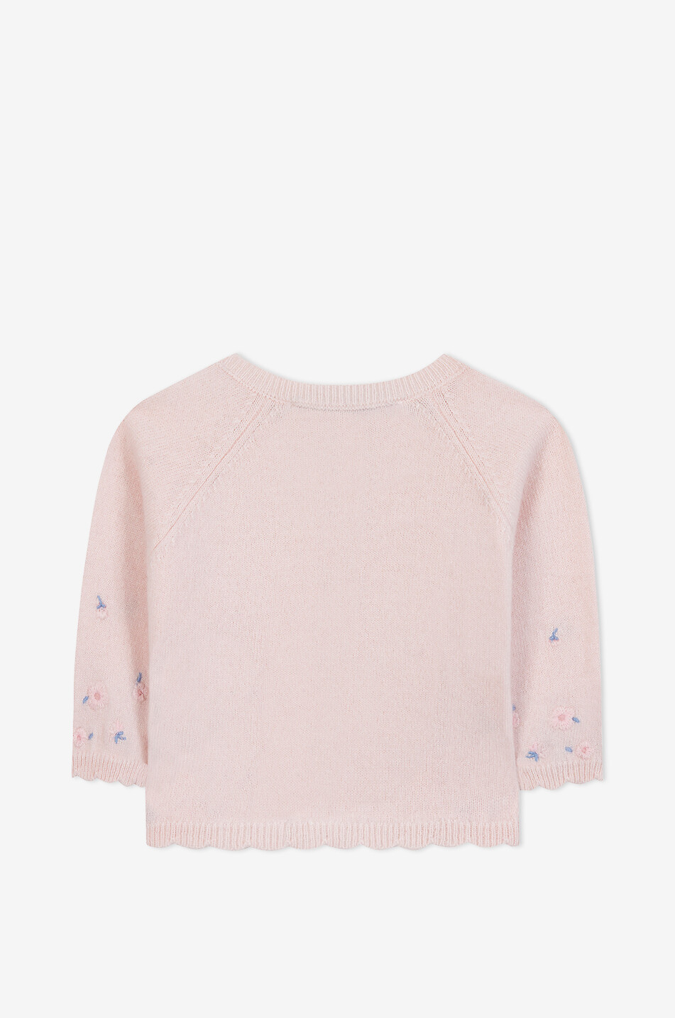 TARTINE ET CHOCOLAT Baby cardigan with floral embroideries Baby LIGHT PINK 2