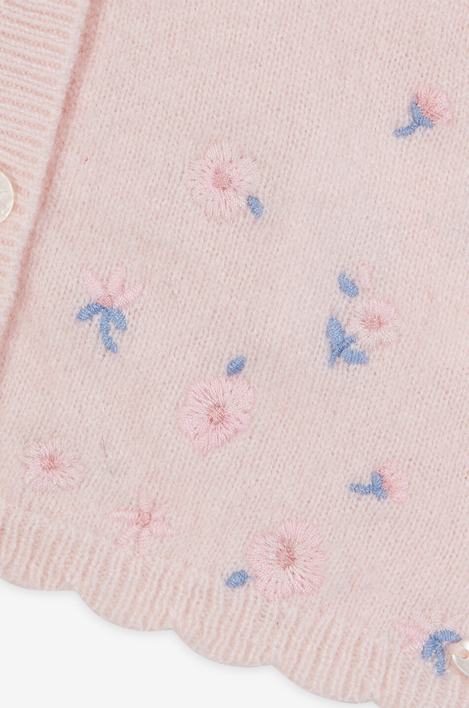 TARTINE ET CHOCOLAT Baby cardigan with floral embroideries Baby LIGHT PINK 3