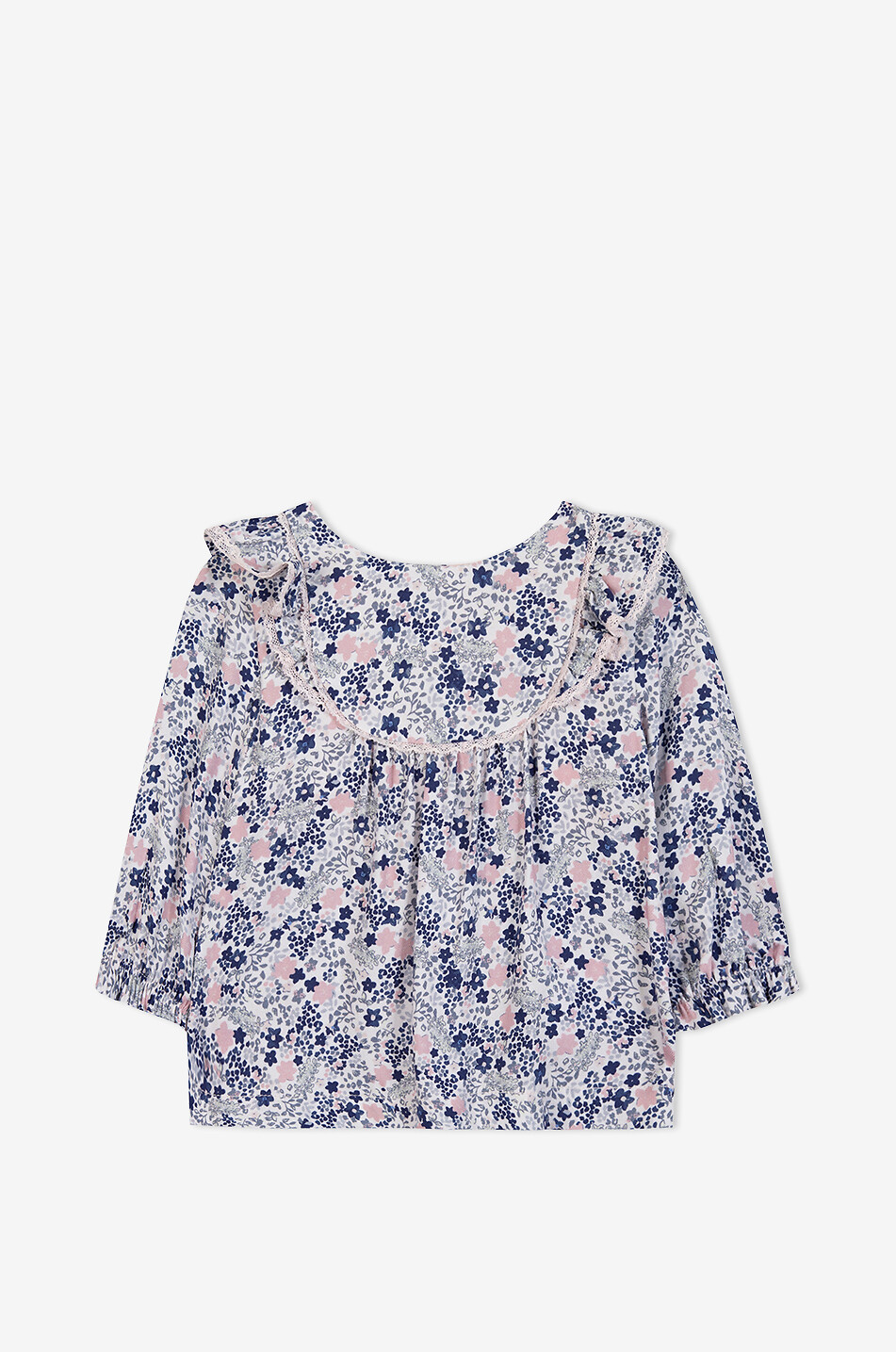 TARTINE ET CHOCOLAT Bluse für Babys mit Liberty-Print Baby BLAU 2