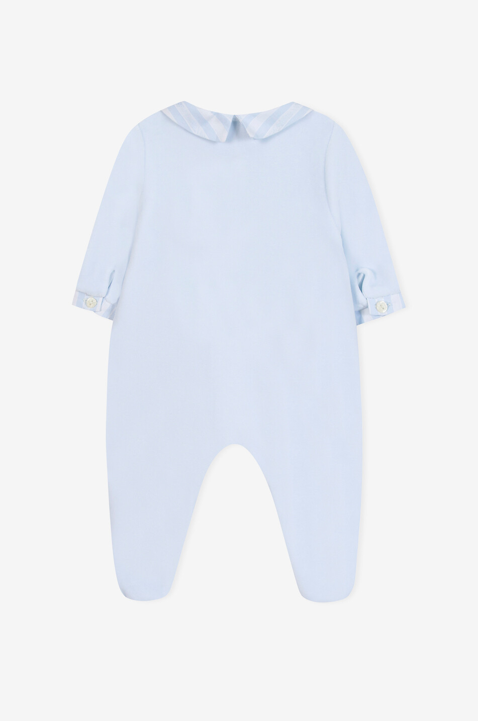 TARTINE ET CHOCOLAT Pyjama bébé en velours brodé mouton Bébé BLEU CLAIR 2