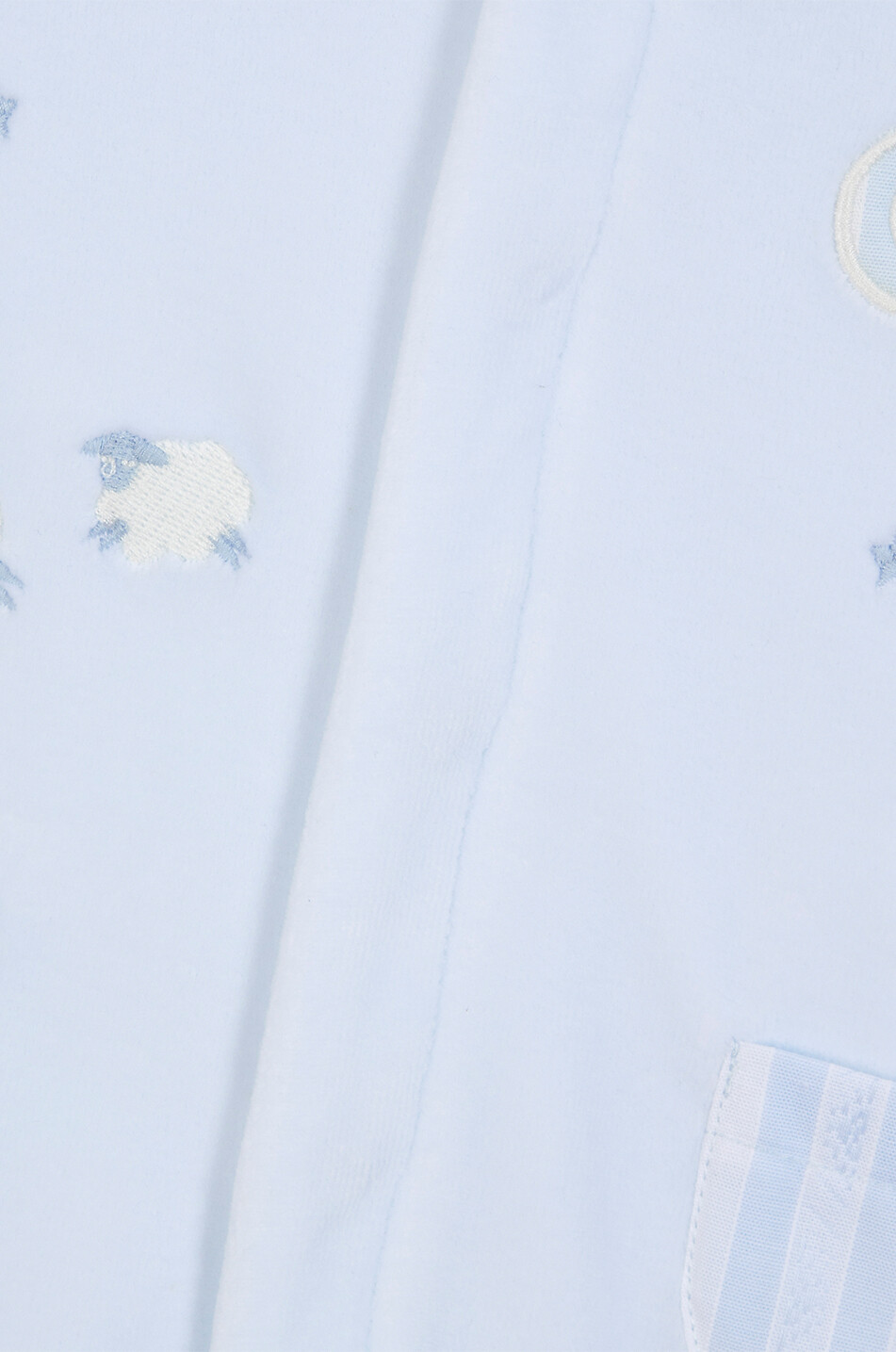 TARTINE ET CHOCOLAT Pyjama bébé en velours brodé mouton Bébé BLEU CLAIR 3