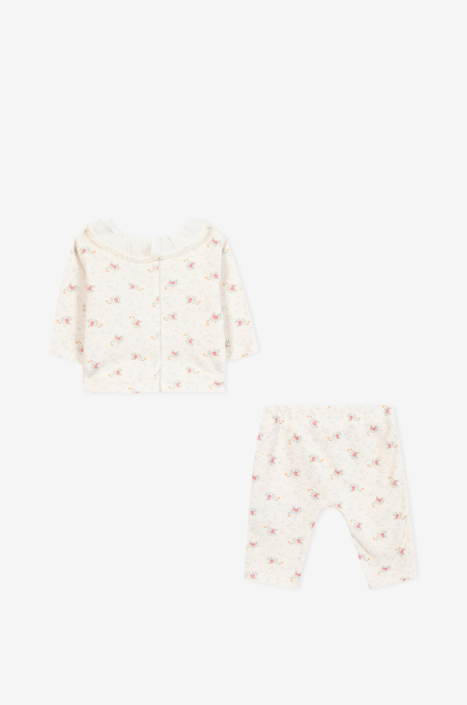 TARTINE ET CHOCOLAT T-shirt et pantalon bébé à motif floral Bébé BLANC CASSE 2