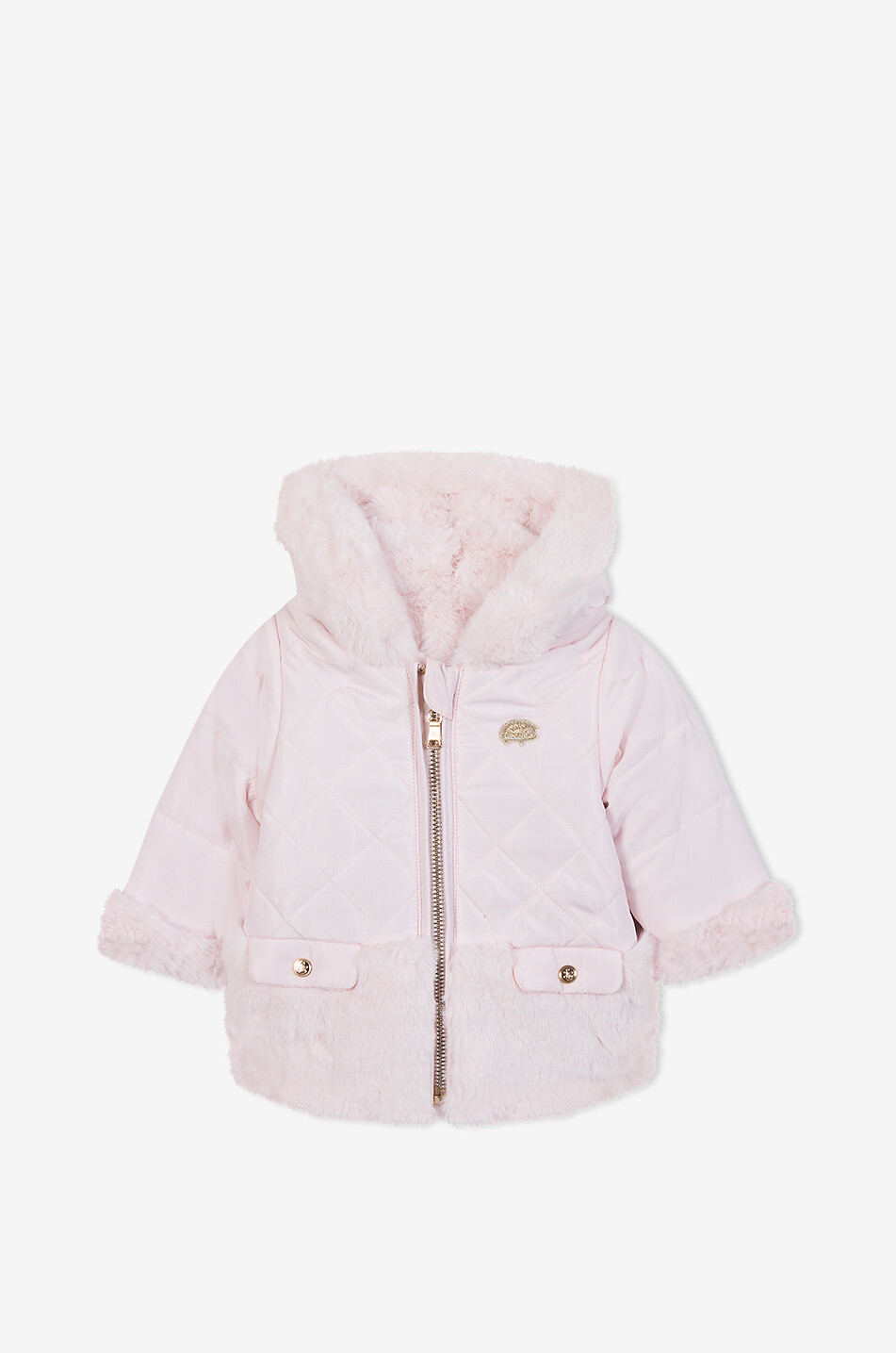 TARTINE ET CHOCOLAT Plush lined hooded baby puffer jacket Baby LIGHT PINK 1
