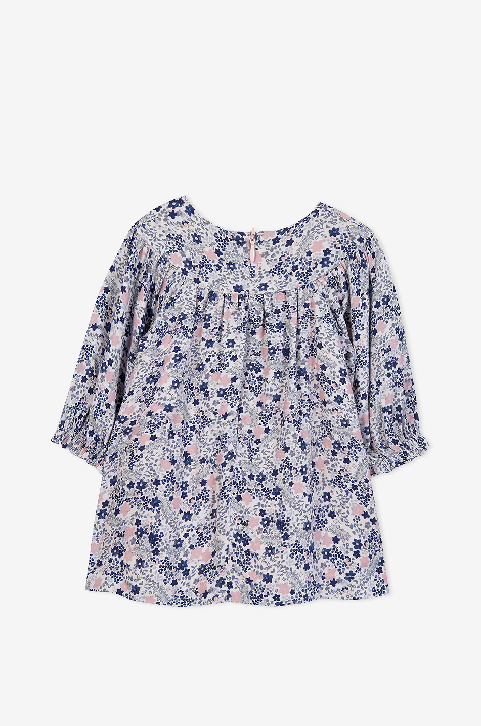 TARTINE ET CHOCOLAT Liberty printed long-sleeved baby dress Baby BLUE 2