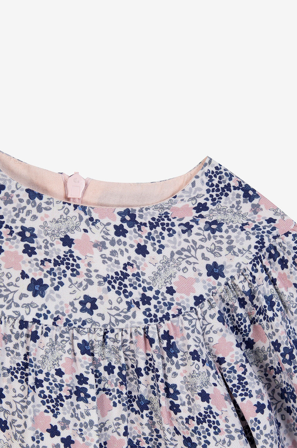 TARTINE ET CHOCOLAT Liberty printed long-sleeved baby dress Baby BLUE 3