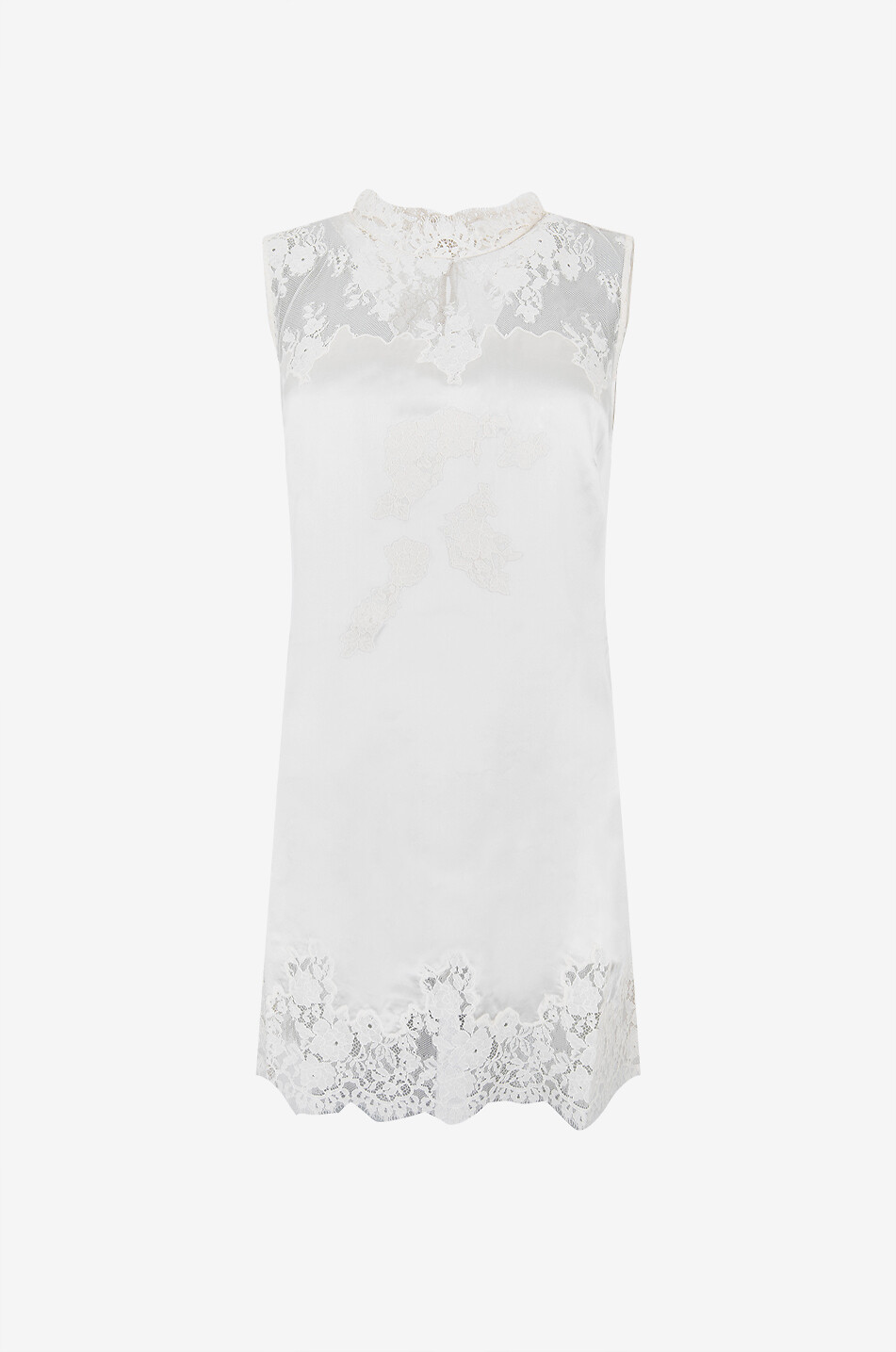DÔEN Valeria satin and lace mini dress Women EGGSHELL 1