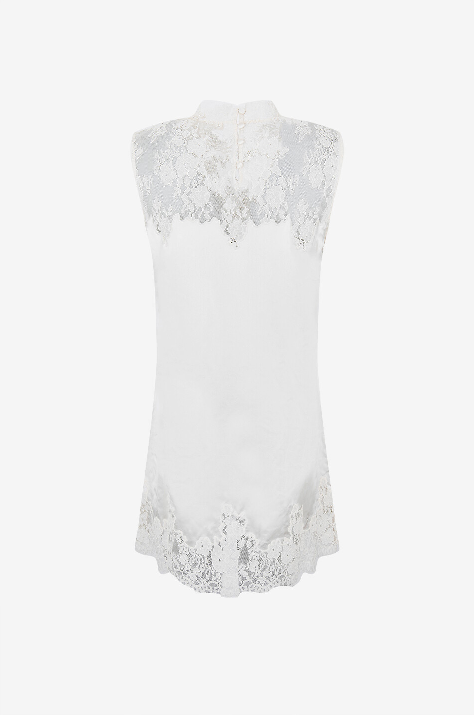 DÔEN Valeria satin and lace mini dress Women EGGSHELL 2