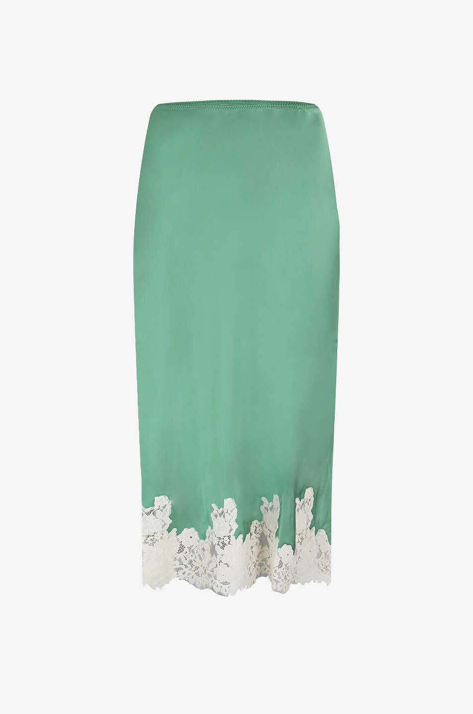 DÔEN Elowena satin and lace midi skirt Women GREEN 1