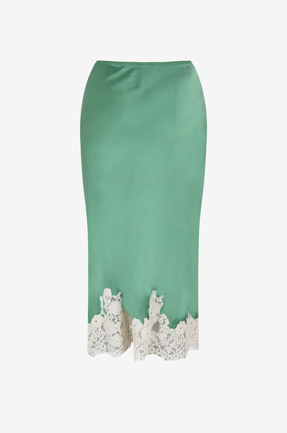 DÔEN Elowena satin and lace midi skirt Women GREEN 2