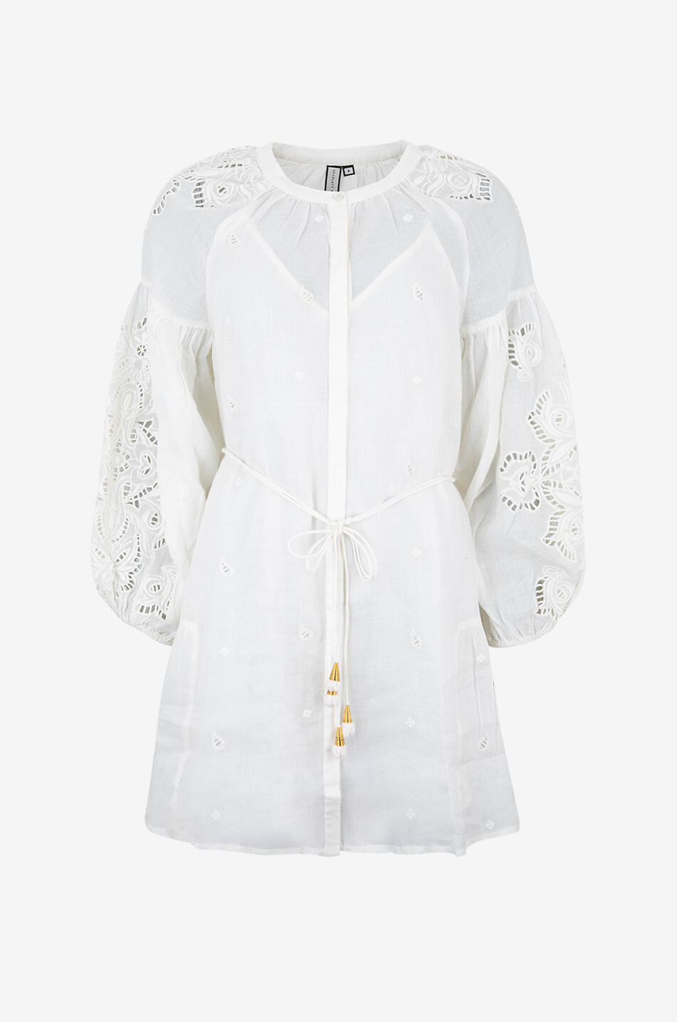 Lira openwork embroidered mini dress