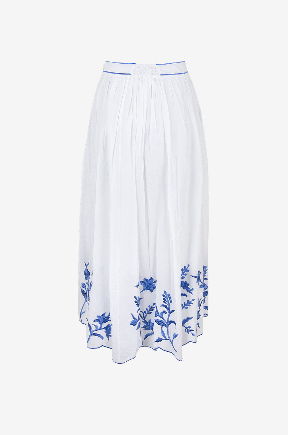 SCARLETT POPPIES Estepona embroidered voile maxi skirt Women WHITE 2