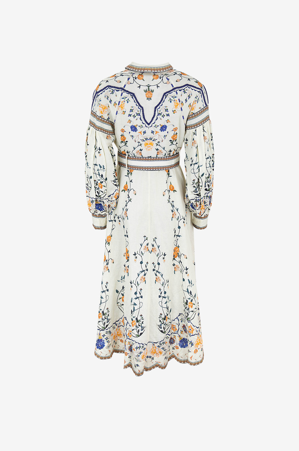SCARLETT POPPIES Flora Daruca floral linen midi shirt dress Women MULTI COLOURED 2