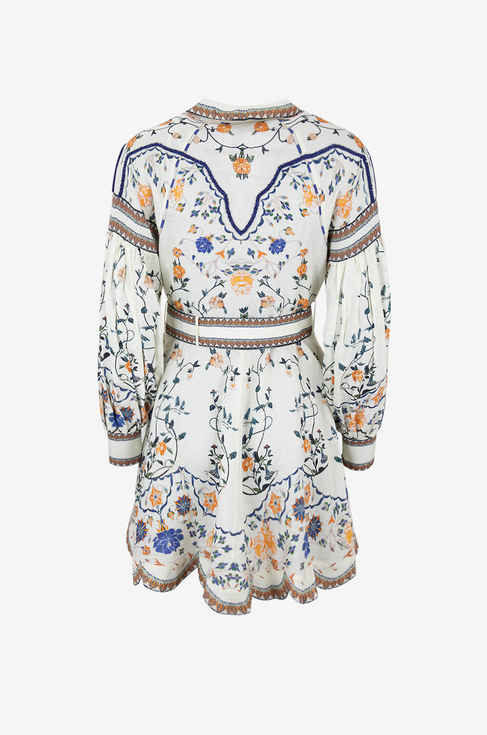Mini-Hemdkleid aus geblümtem Leinen Flora Mora