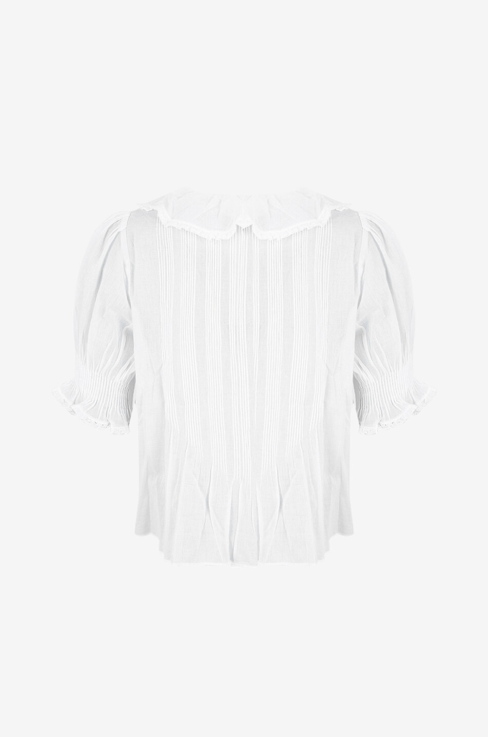 DÔEN Henri voile top with pintucks Women WHITE 2