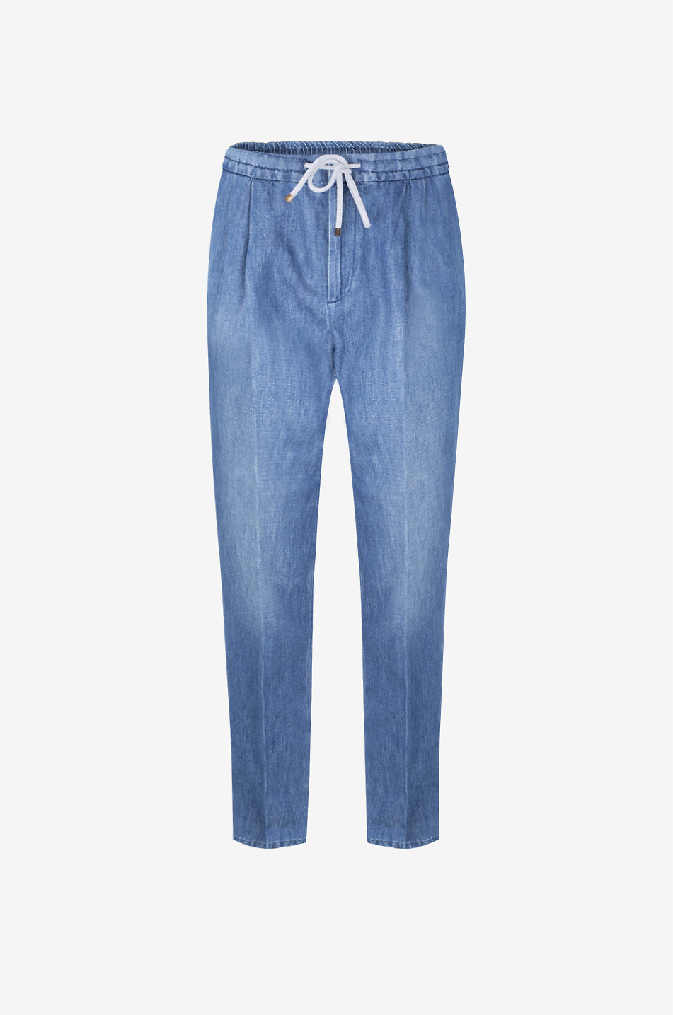 Bundfaltenhose aus Sommerdenim Leisure Fit