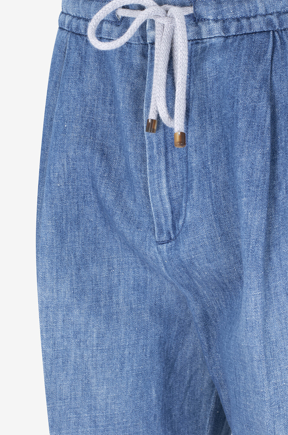 Bundfaltenhose aus Sommerdenim Leisure Fit