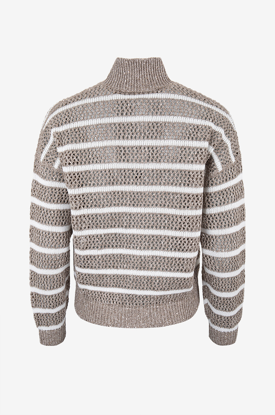 Dazzling Net striped linen openwork cardigan - Main Image