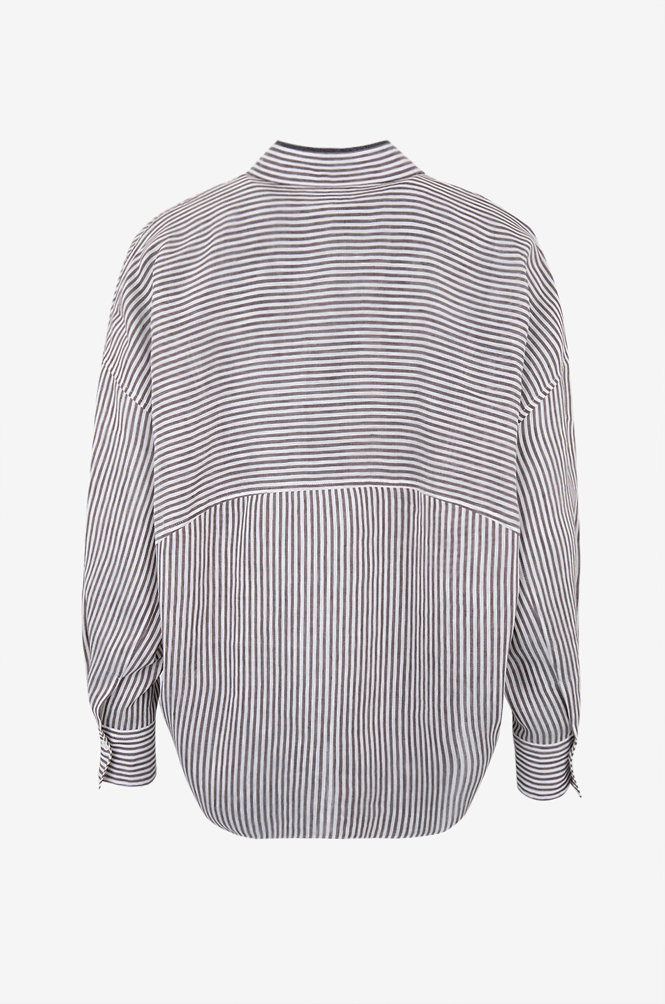 Tシャツ・カットソー BRUNELLO CUCINELLI 'Shiny Flap Detail' shirt T-shirt with monili for Woman in White | Brunello Cucinelli