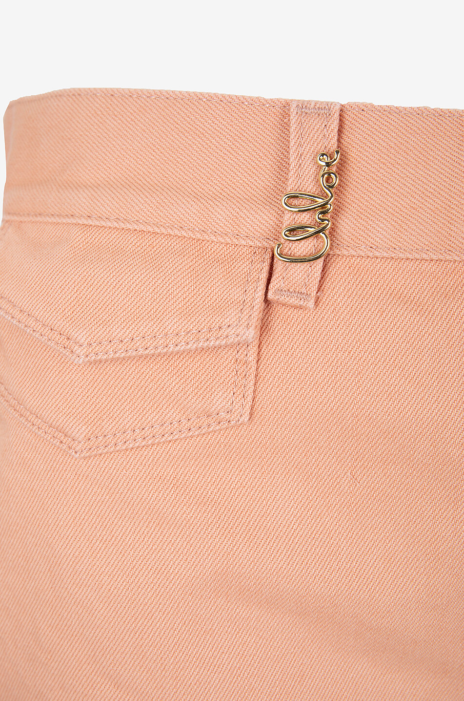CHLOE Short en denim Chloé Signature Femme ORANGE CLAIR 6