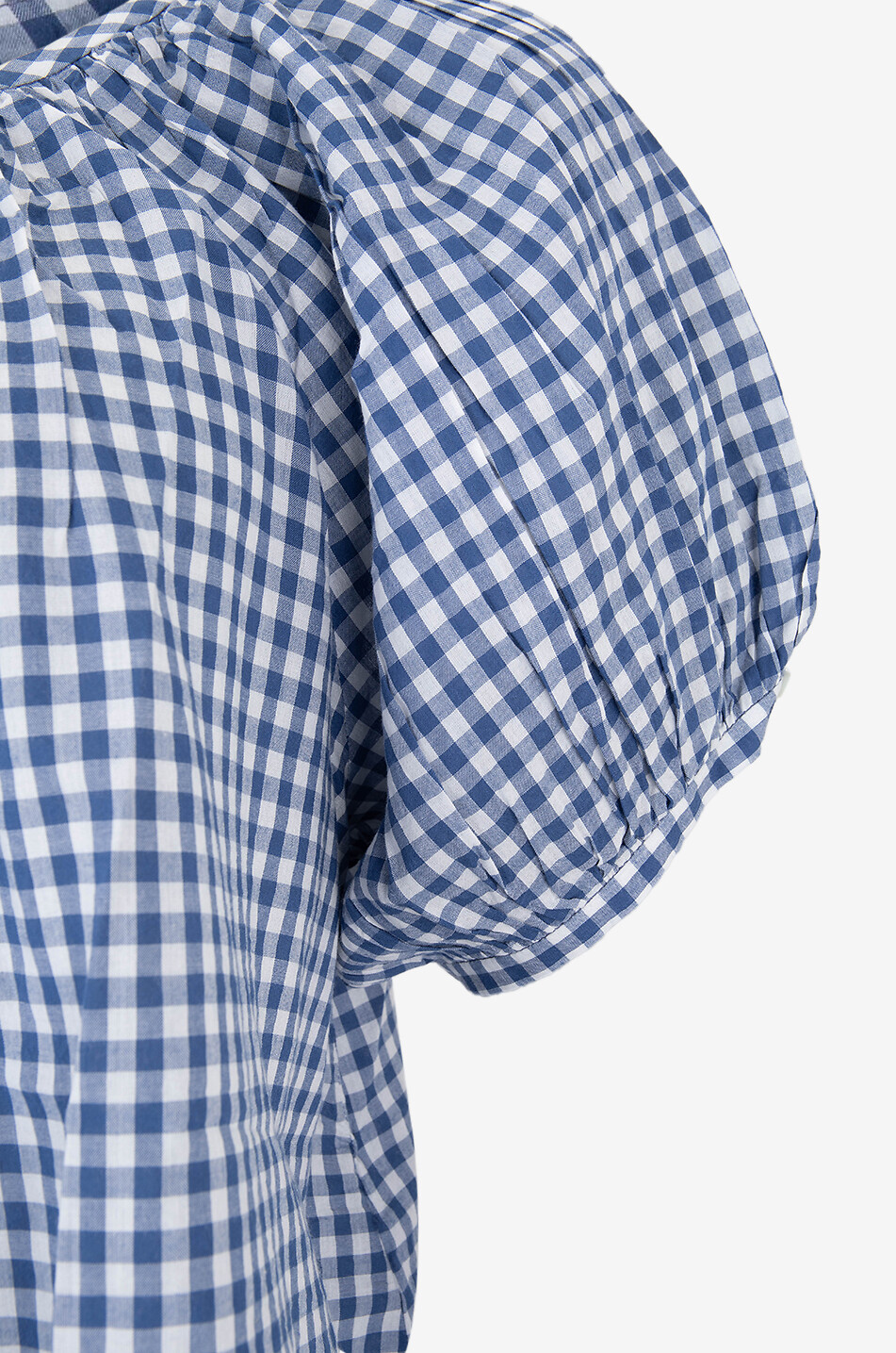 DÔEN Top en voile à carreaux vichy June Femme BLEU 3