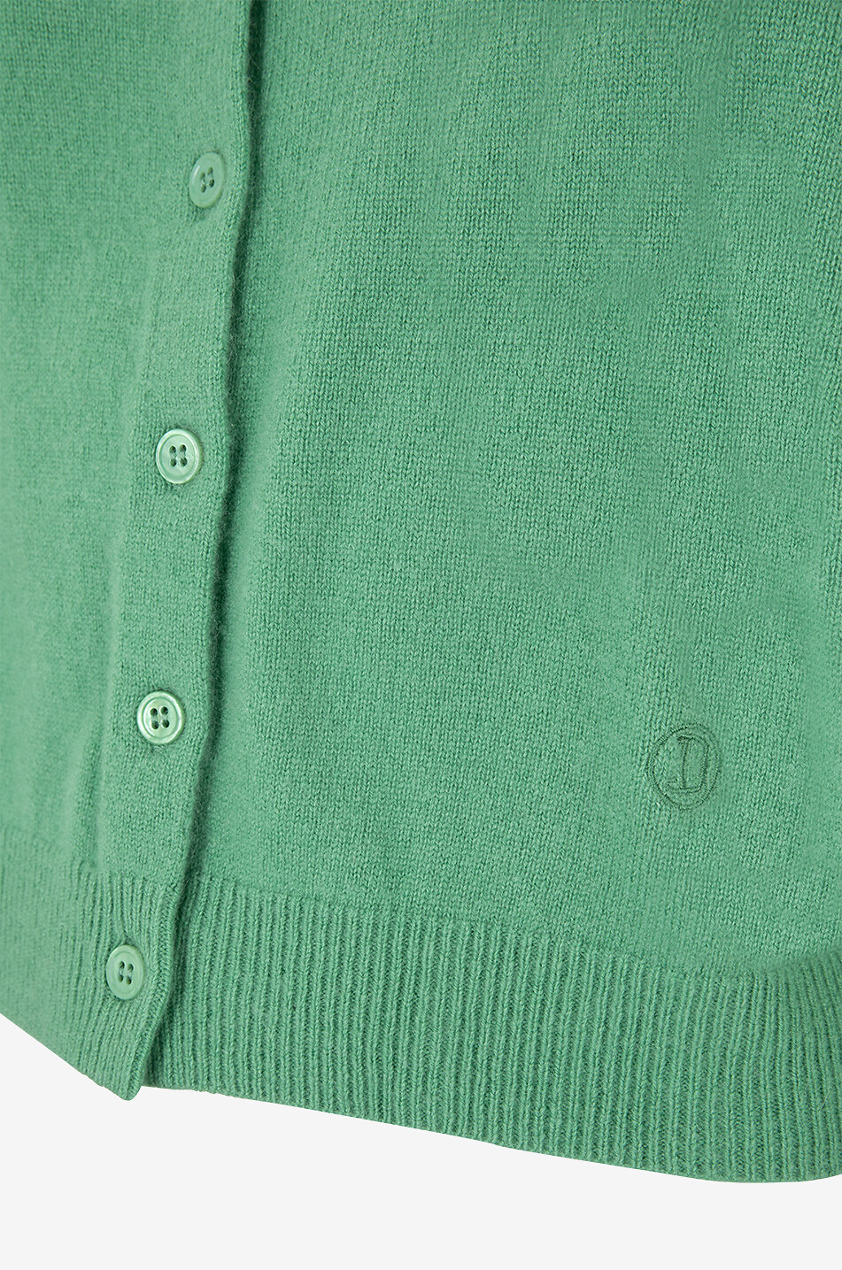 DÔEN Claudine button-down cropped cashmere cardigan Women GREEN 3