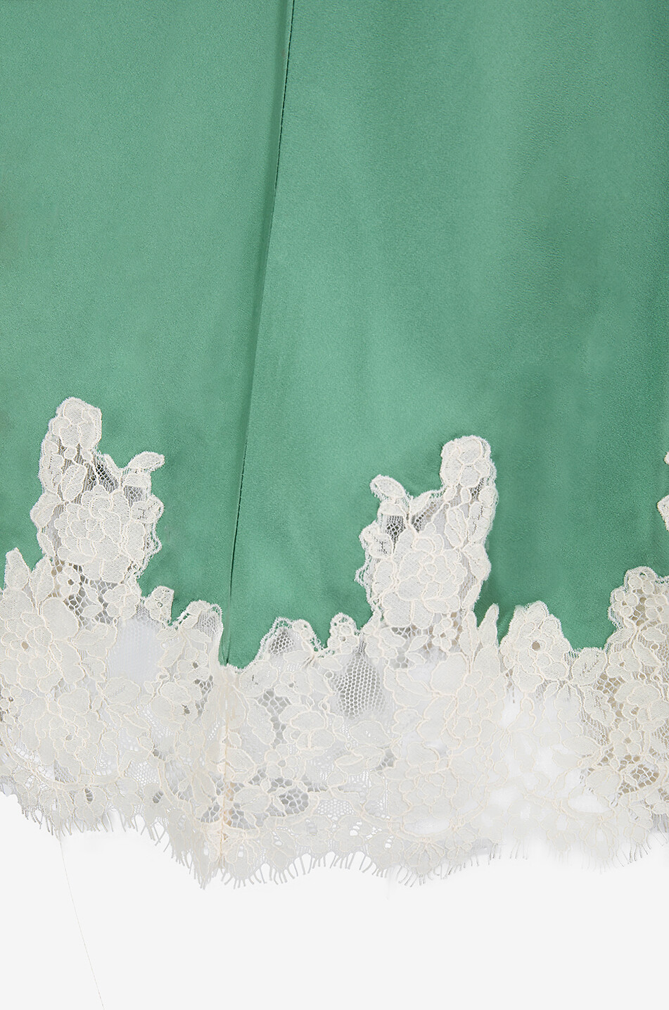 DÔEN Elowena satin and lace midi skirt Women GREEN 7