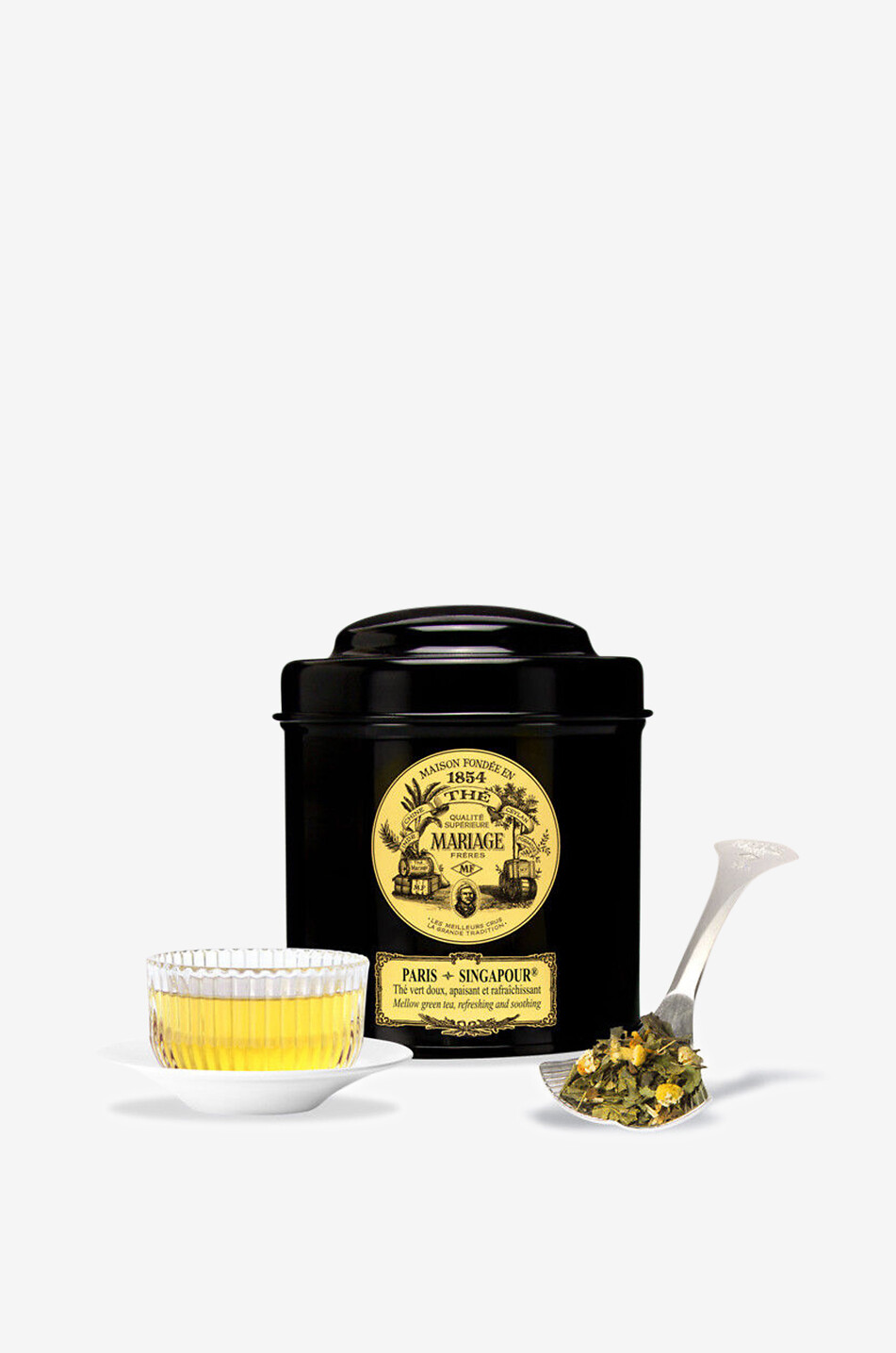 MARIAGE FRERES Thé vert parfumé en vrac Paris-Singapour - 80 g Maison NOIR 1