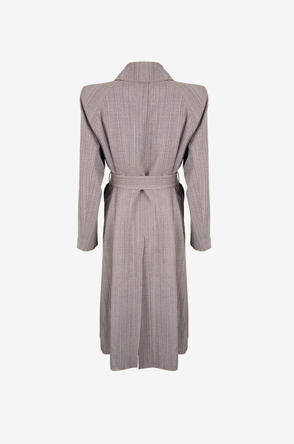 PHOEBE PHILO Manteau chiné en soie mélangée Sharp Shoulder Car Coat Femme MARRON 2