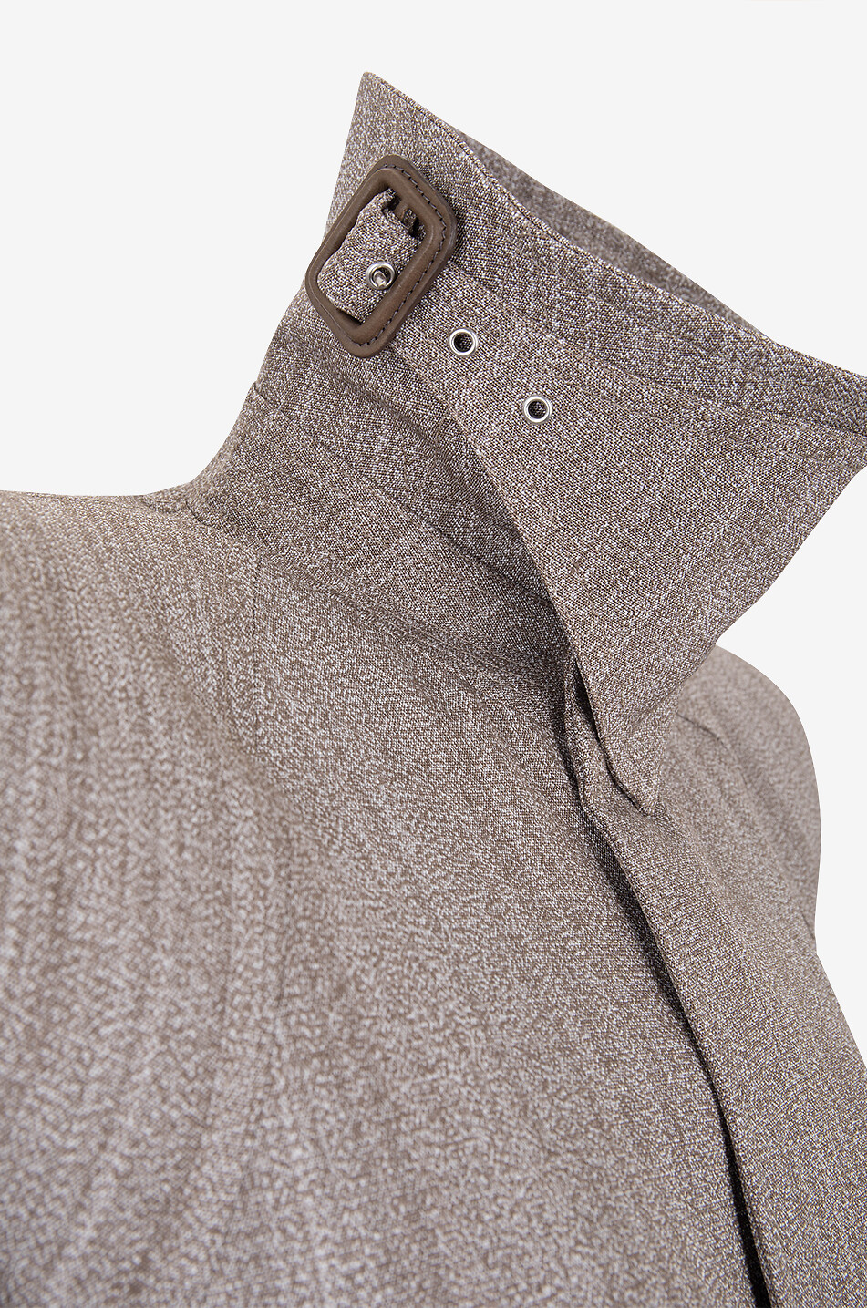 PHOEBE PHILO Manteau chiné en soie mélangée Sharp Shoulder Car Coat Femme MARRON 3