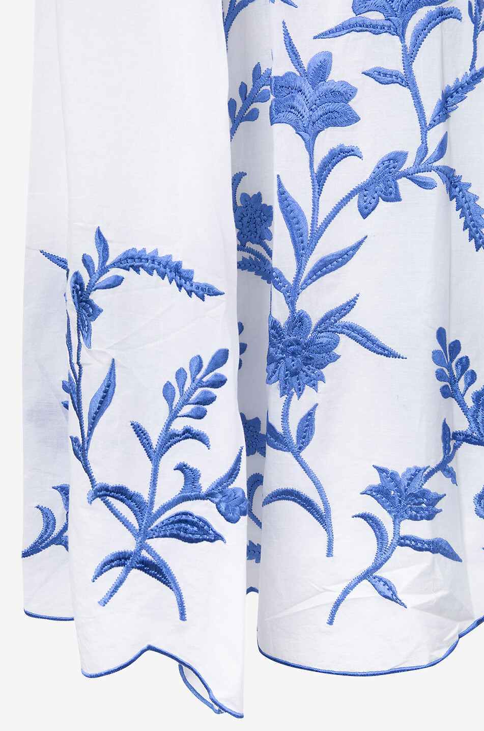 Bestickter Baumwollvoile-Maxirock Estepona