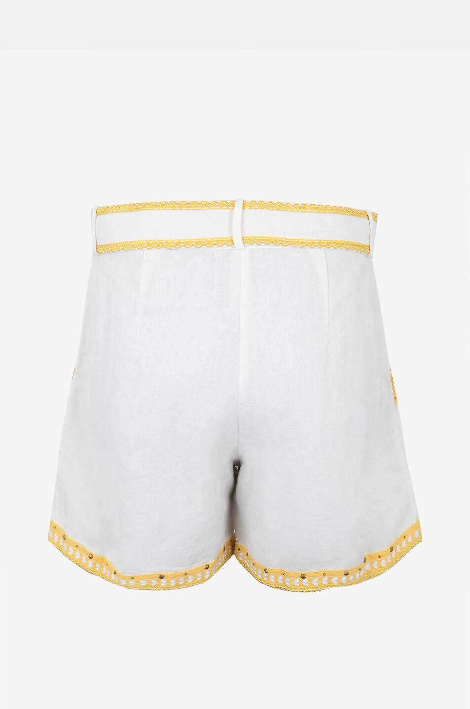 Bestickte Leinenmix-Shorts Love The Moment